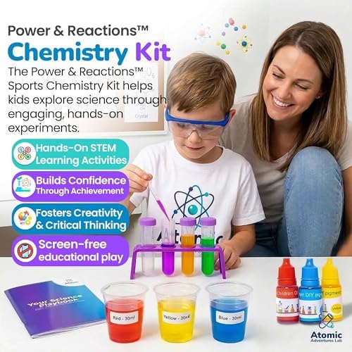 Science Experiment Kit for Kids Ages 8-12 Years - Chemistry Kit Designed By a PhD Chemist & Mom, 46 Hands-On STEM Educational Activities, Gifts for Boys & Girls - Image 3