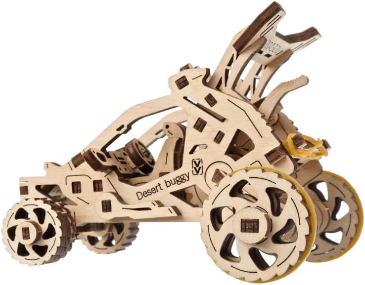 UGEARS Desert Buggy, 3D Wooden Puzzle, Small Motor Vehicle Mechanical Model Kit, Easy Self-Assembling - Gorgeous Gift for Boys and Girls - Image 2