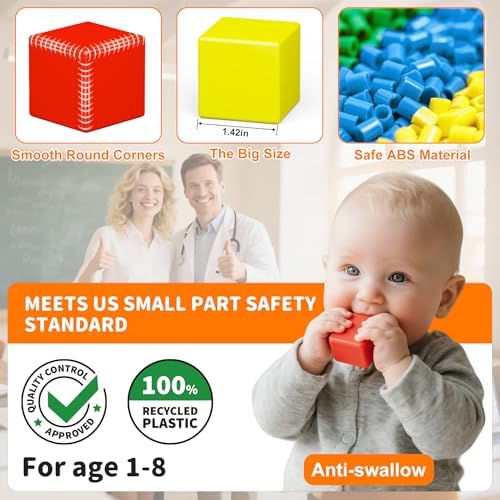 Large Magnetic Blocks Travel,20PCS 1.42in Building Blocks for Toddlers 3-5,Magnet Cubes for Toddlers,Sensory Montessori Toys Sets Learning Construction Squares Stem Toys for Boy,Girl,Kids,Kit,Gift,4-8 - Image 2