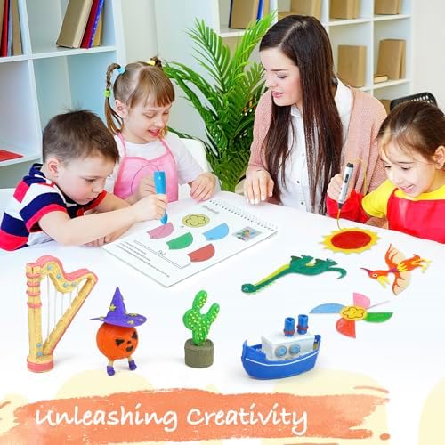 Dayker 3D Space Printing Drawing Book, 40 Patterns Reusable Paper Template - Image 6