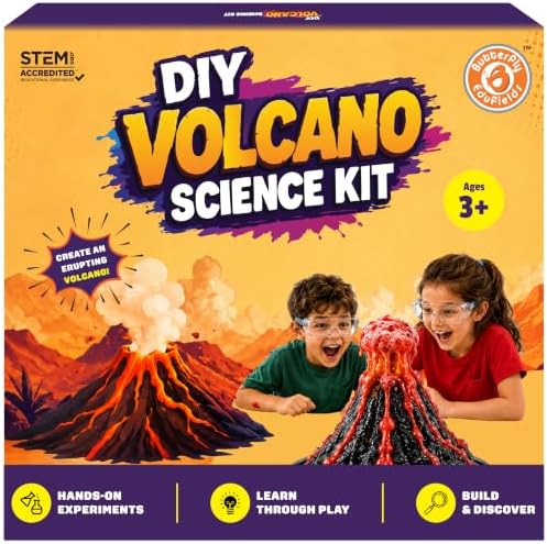 Butterfly Edufields Volcano Science Kit | STEM Education | Erupting Volcano Science Kit for Kids | Easter Gifts for Kids | Learning & Education Toys | Fun Gift for Boys & Girls | Science Experiments by ButterflyEduFields