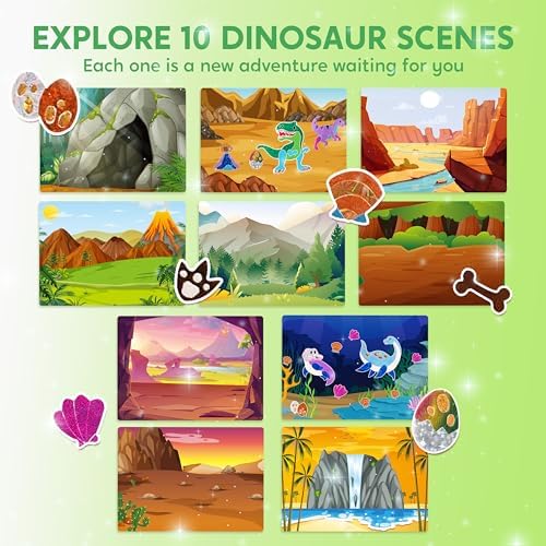 Klever Kits Foil Art Kit for Kids - Arts & Crafts Supplies, Mess Free Coloring, Dinosaur Foil Foam Stickers, Creative Travel Toys, Birthday Gifts for Boys & Girls Ages 4 and Up - Image 2