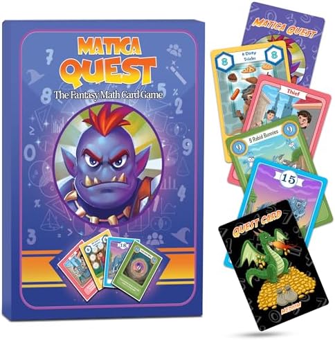 Matica Quest: The Fantasy Math Card Game for Kids Ages 7+, Educational Strategy Game on Place Value & Probability, Fun Family or Classroom Play, 2–6 Players by Unknown