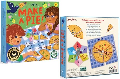 eeBoo Make a Pie Fraction Game, Math Learning Game, Ages 5+, 2-4 Players - Image 7