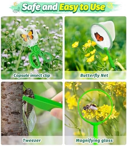 17 PCS Bug Catching Kit Bug Catcher for Kids, Princess Dress Up Shoes Set - Image 5