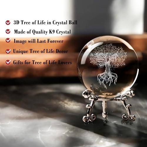 IFOLAINA 3D Tree of Life Crystal Ball Tree of Life Decor - Image 5