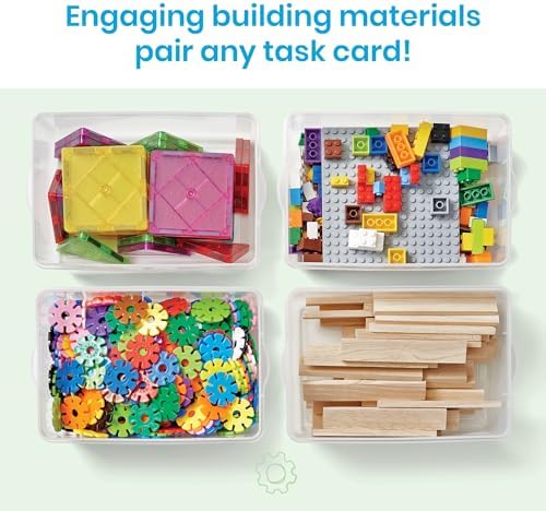 hand2mind STEM Bins Comprehensive Set by Brooke Brown, STEM Bins for Classroom, STEM Manipulatives for Elementary, STEM Activities, Kids Engineering Building Kits, Science Teacher Supplies (Set of 16) - Image 4