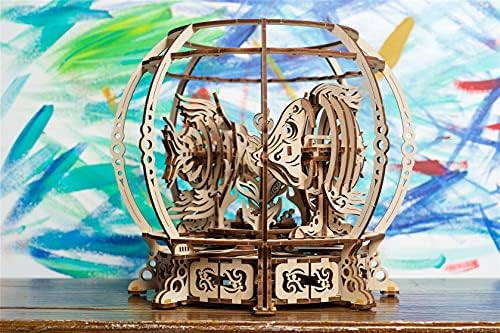 UGEARS Aquarium 3D Wooden Puzzles for Adults - Wooden Model Kits for Adults Mechanical Aquarium Puzzles for Adult Unique Wooden Puzzle Brain Teaser, Hobby Set Home Decoration - Image 4