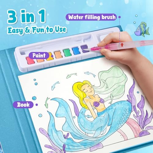 JoyCat Paint with Water Coloring Books for Toddlers (Underwater World) - Image 4