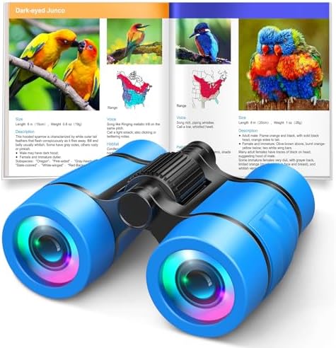 Toys for 3-7 Year Old Boys: LET'S GO! Binoculars for Kids with Bird Watching Manual Easter Birthday Gifts for 4 5 6 7 8 Year Old Boy Girls Outdoor Toy for Kid Ages 5-7 Toddler Camping Telescope by LETSGO