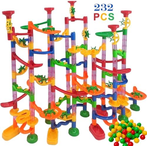 232 PCS Marble Toy Premium Set,Marble Track Race Set by ailixinda