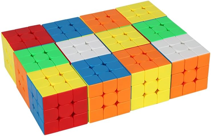 Cuberspeed 12pcs Speed Cube Bulk 2.2 inches Magic Cube for Cube Party Favors 3x3x3 Stickerless Full Size 3x3 Magic Cube 56mm Gifts for Kids of 12 Pack Speed Cube Bulk - Image 6