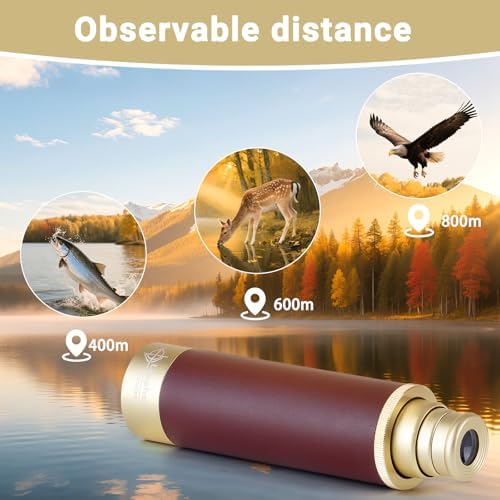 Retro Pirate Telescope Zoomable with Treasure Map 25x30 Spyglass Portable Collapsible Handheld Telescope Vintage Monocular for Kids & Survival Gear - Image 5