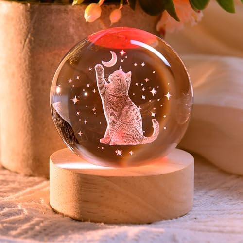 3D Cat Crystal Ball for Women Cat Lovers Gifts Decor - Image 2