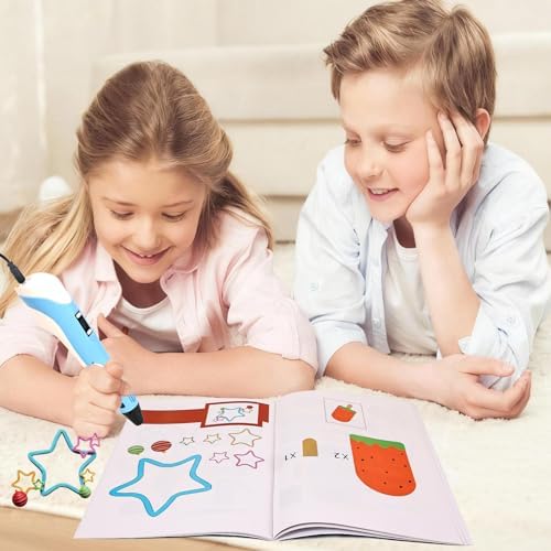 3D Pen Stencils with 2 Finger Caps, 20 Pages 40 Patterns 3D Drawing Book Templates, with a Reusable Transparent PVC Drawing Board, 3D Art Pen Accessories Adults Starter for 3D Printing Pen - Image 6