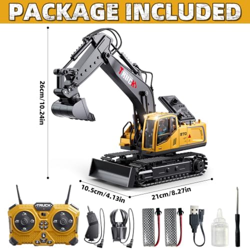 Remote Control Excavator for Adults&Kids,1:16,RC 19 Channel 3-in-1 - Image 2