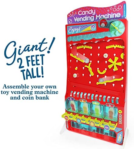 Thames & Kosmos 2-ft Tall Candy Vending Machine STEM Kit | Build Toy Vending Machine with 10 Gravity & Motion Experiments | Coin Sorting Bank | Math & Engineering Lessons - Image 2