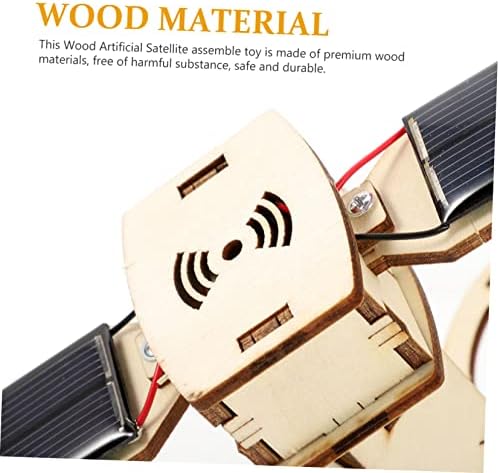 Wooden Artificial Satellite Model DIY Assemble Kit for Boys and Girls - Image 2