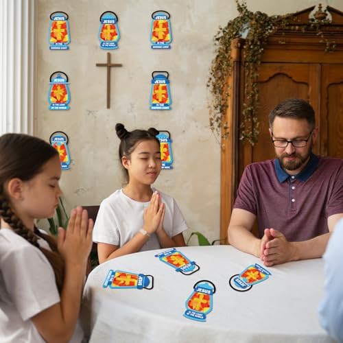40PCS Sunday School VBS Crafts Bulk: Paper Oil-Lamp Nativity Suncatchers,Jesus Religious Christian Classroom Camping Activity DIY Kits Gifts Church Decorations,Window Stained Glass Effect Art Supplies - Image 6