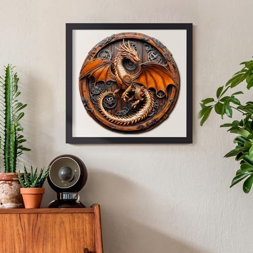 KAAYEE Wooden Puzzles Adults, Mechanical Dragon Jigsaw Puzzle 8.5 * 8.4in - Image 2