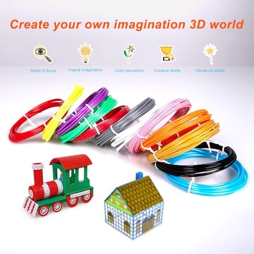 Kretrum 3D Pen Filament Refills 12 Colors Compatible with SCRIB3D MYNT3D PIKA3D 3D Pen for Kids Each Color 10Feet 1.75mm PLA 3D Printing Pen Filament Refills, NOT FIT 3Doodler Start Pen - Image 6