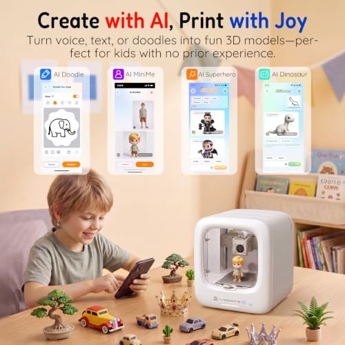 AOSEED AI 3D Printer for Kids, Fast 400mm/s, 8000+ Models, Enclosed Safe - Image 5