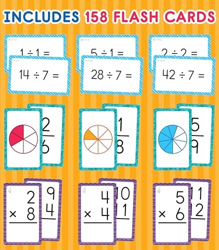 Carson Dellosa 3-Pack Math Flash Cards, Ages 8-12, Multiplication - Image 3