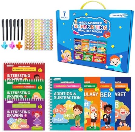 3D Magic Grooved Writing Practice for Kids - Reusable Handwriting Workbooks for Kids Ages 3-5 5-7, Preschool Learning Activities Tracing Books with Disappearing Ink, Easter Toys Gifts for Boys & Girls by Unknown