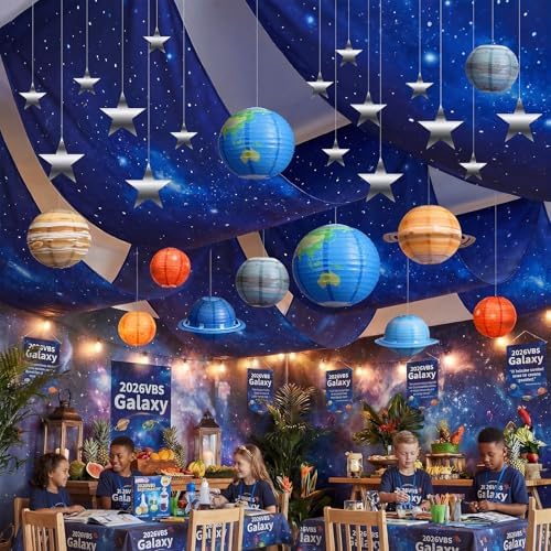 45 Pcs Space Classroom Ceiling Decorations, Back to School Decor - Image 2