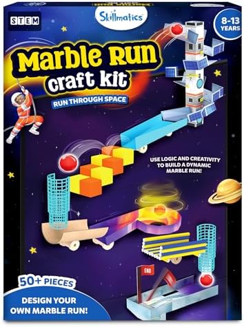 Skillmatics Marble Run STEM Building & Construction Kit – 225+ Pieces by Skillmatics