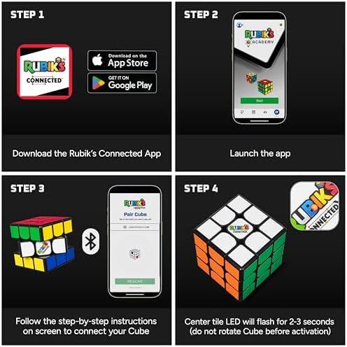 Rubik's Cube ConnectedX Bluetooth Puzzle Cube & Brain Teaser Fidget Toy - Image 6