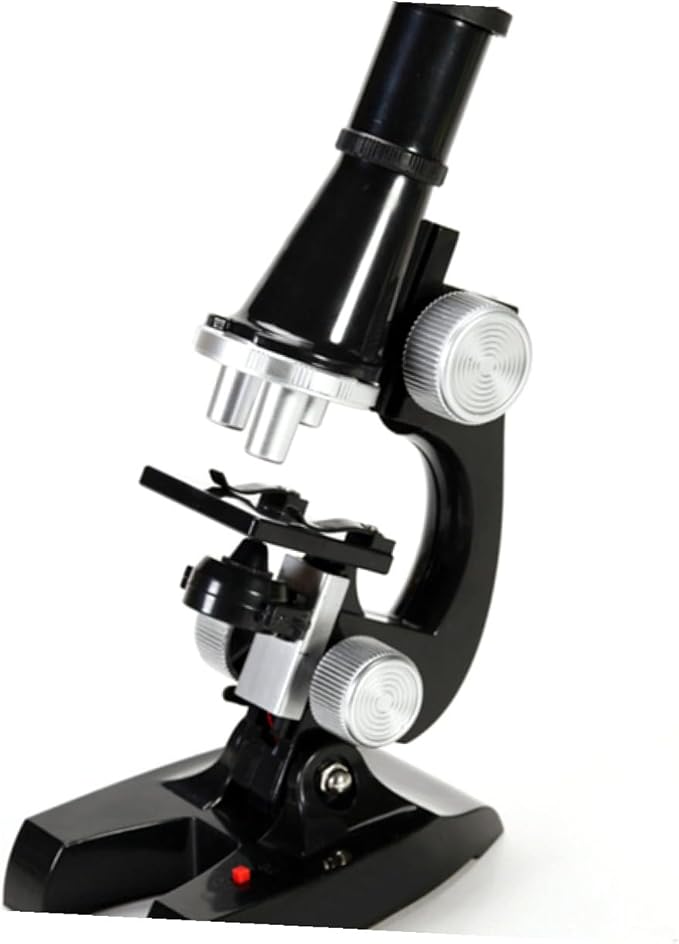 Optical Microscope Kit for Science Educational with Lens Specimens Tweezers Collection Bottles Stem Biology Microscope for Early Development and Observation Skills