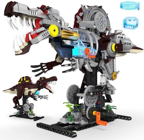 Mechanical Spinosaurus Dinosaur Building Set with Lights for Boys by SUPLANET