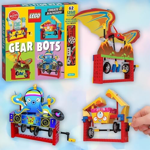 Klutz Lego Gear Bots Science Building Kit Invisible Ink Activity Book, 62 Elements to Make 8 Different Versions of Moving Machines - Image 3