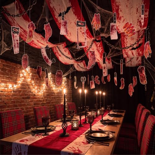 111 Pcs Halloween Bloody Hanging Party Decoration for Ceiling - Image 4