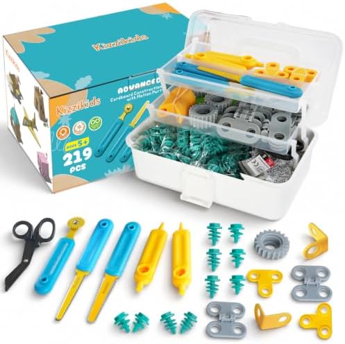Kizzikids Cardboard Tools for Kids, STEM Construction Kit Safe Cutter by CardboardConstructionToolsforKids