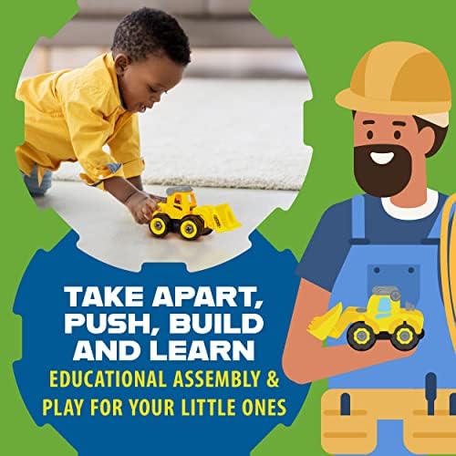 Power Gearz Take Apart Toy with Screwdriver and Screws- 3 Pack Truck Set for Boys and Girls- Fire Truck, Construction Garbage Trucks- Vehicle Set - Building Toys for Kids Ages 3-5 - Image 6