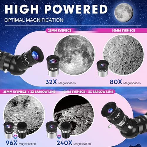 Telescope for Adults High Powered, 90mm Aperture 800mm Refractor - Image 3