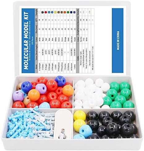 Swpeet 200 Pcs Molecular Model Kit for Organic and Inorganic Chemistry, Chemistry Molecular Model Student and Teacher Set - 83 Atoms & 116 Links & 1 Short Link Remover Tool - Image 3