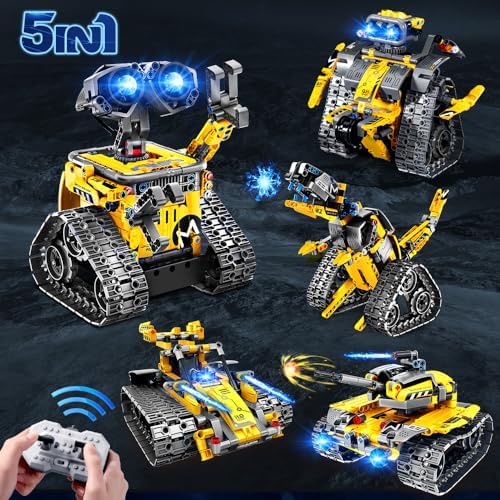 HOGOKIDS 5 in 1 Robot Building Toys for Kids - Remote & APP Controlled Set - Image 2