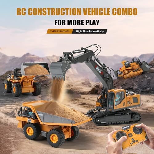 Dwi Dowellin Rc excavators,Remote Control Front Loader,Construction Vehicle for Boys Ages 3-12, Gift for Birthday Christmas - Image 7