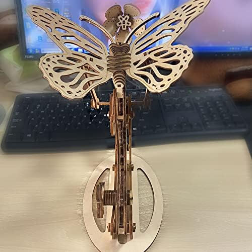 Butterfly Wooden 3D Puzzles Mechanical Butterfly，Mechanical Butterfly 3D Wooden Puzzle Mechanical Model Self Craft Deco Education Gift - Image 6