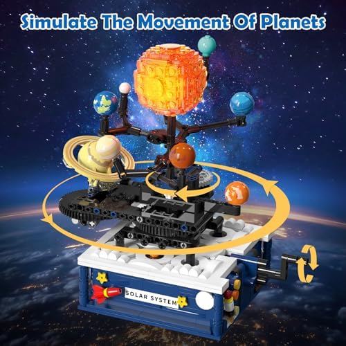 CUBIMANA Solar System Building Sets with Light for Boys 8+ with 8 Planets - Image 4