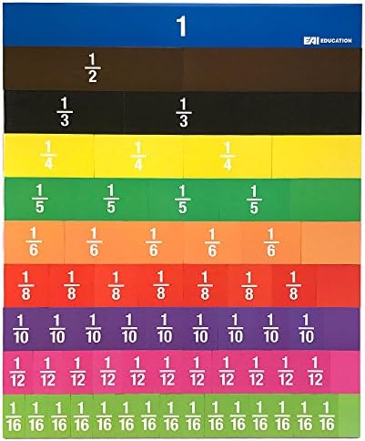 EAI Education Jumbo Magnetic Double-Sided Fraction Tiles - Set of 67 - Image 2