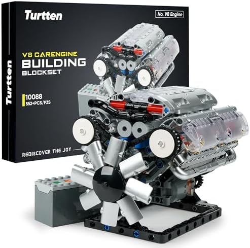 V8 Engine Building Set w/Electric Drive Motor (573PCS) Ages 14+ by Unknown