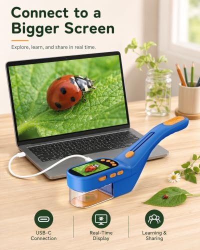 Ashfly Bug Catcher for Kids, Handheld Microscope for Kids with Screen - Image 3