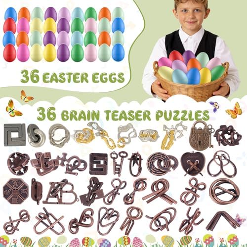 36 Pcs Brain Teaser Puzzles for Adults Teens - Metal Puzzles 3D Puzzle Game Toys for Adults Teens - Unlock Interlocking Puzzle Adult IQ Education Smart Toys - Image 2