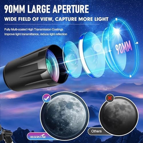 Telescope for Adults High Powered, 90mm Aperture 800mm Refractor - Image 2