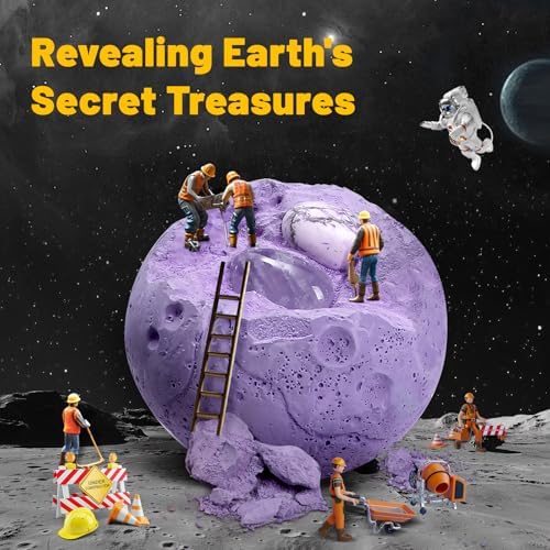 Gemstones Dig Kit, Science Kit for Kids, Dig up 15 Real Gems & Explore Solar System, STEM Educational Mining Space Toys, Archaeology Geology Science Experiments Gift for Boys&Girls Age 6-8-12 - Image 4