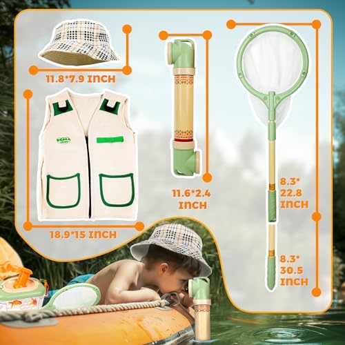 SMILESSKIDDO Kids Explorer Kit, 27 Pcs Outdoor Explorer Kit & Bug Catching Kits & Soccer Board Games for Kids, Foosball Table Toys for 3 4 5 6 7 8-12 Year Old Kids - Image 2